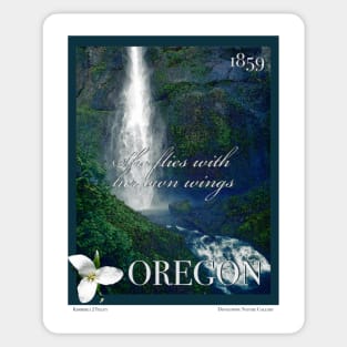 Oregon Waterfall Poster Sticker